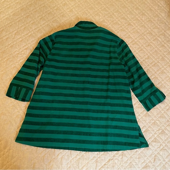 John Mark Green Tonal Stripe Tunic Top XL - Picture 13 of 13